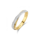 14k BICOLOR CROSSOVER RING DIAM.16ct H-Si - 1007244