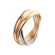 14k TRICOLOR TRINITY RING 3x2.5mm - 1006801