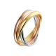 14k TRICOLOR TRINITY RING 3x2.5mm - 1006802