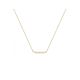 14k GG COLLIER 41-45cm BLOKJE 6ZIRC. - 1007649