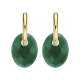 BLUSH CREOOL HANGER OVAAL GEFACETTEERD NATUURLIJKE GROENE AGAAT 20x15mm 810GAGO - 10067443