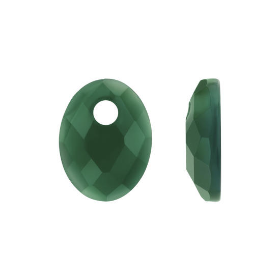 BLUSH CREOOL HANGER OVAAL GEFACETTEERD NATUURLIJKE GROENE AGAAT 20x15mm 810GAGO - 10067443