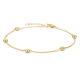 BLUSH 14k GG ARMBAND 1mm 17-19cm MET 5 SCHIJFJES PAVÉ ZIRC. 3,5mm - 10067454