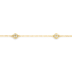 BLUSH 14k GG ARMBAND 1mm 17-19cm MET 5 SCHIJFJES PAVÉ ZIRC. 3,5mm - 10067454