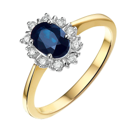 14k BIC.ROZETRING SAFF.1ct 10 DIAM.15ct - 10067514