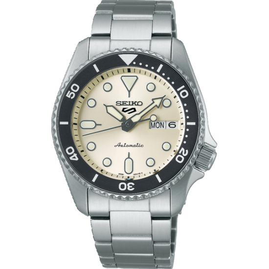 SEIKO "5 SPORTS" HPH ST-ST AUTOMATIC DAY-DATE ZILV. - 10067563