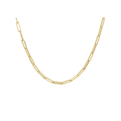 14k GG Collier paperclip vierkante buis 3mm 45cm - 1007084