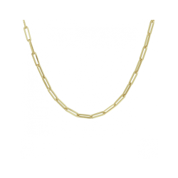 14k GG Collier paperclip vierkante buis 3mm 45cm - 1007084