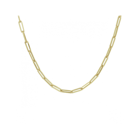 14k GG Collier paperclip vierkante buis 3mm 45cm - 1007084