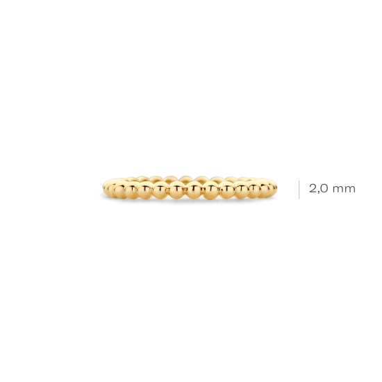 BLUSH 14k GG AANSCHUIFRING 2mm PARELBOLLETJES 1105YGO/54 - 10067639