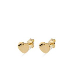 14k GG OORSTEKERS HART GEKNIKT 7x8mm - 10067240