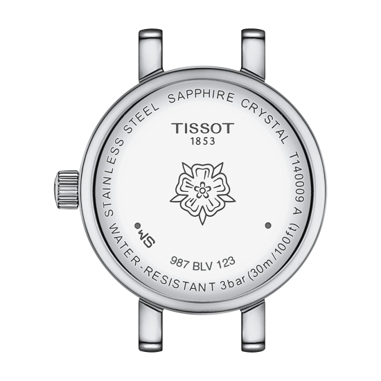 TISSOT "LOVELY ROUND" DPH ST-ST WIT PARELMOER WPL. DIAMANT LUNETTE + INDEX T1400096111600 - 10067694