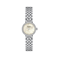 TISSOT "LOVELY ROUND" DPH ST-ST WIT PARELMOER WPL. DIAMANT LUNETTE + INDEX - 10067694