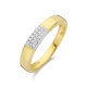 14k BICOLOR D.RING 3RIJ x 6 DIAM.07ct H-SI - 10067702