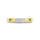 14k BICOLOR D.RING 3RIJ x 6 DIAM.07ct H-SI - 10067702