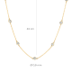 BLUSH 14k GG COLLIER 1mm 42cm MET 15 ZIRCONIAS GLADOMGEZET - 10067707