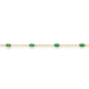 BLUSH 14k GG ARMBAND MET GROENE BOLLETJES 16,5-18cm - 10067710