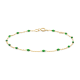 BLUSH 14k GG ARMBAND MET GROENE BOLLETJES 16,5-18cm - 10067710