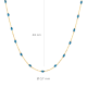 BLUSH 14k GG COLLIER MET BLAUWE ELEMENTJES 40-42cm - 10067713