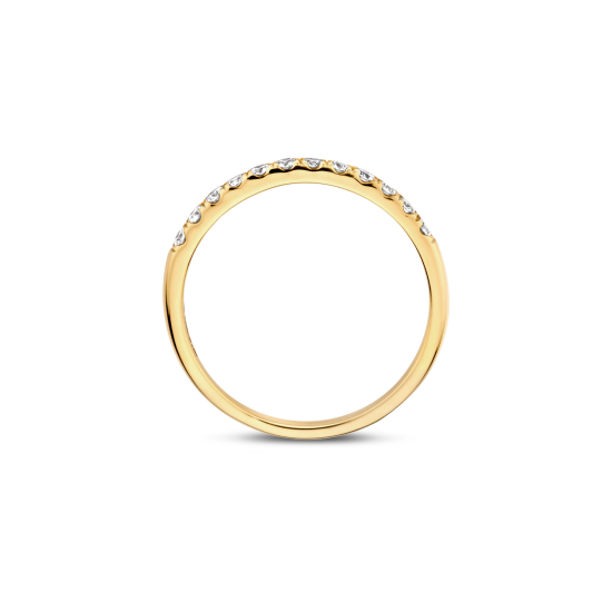 BLUSH 14k GG RIJRING 4P KLAUW 12LG DIAM. 0.31ct W-SI - 10067772