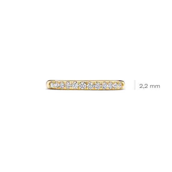 BLUSH 14k GG RIJRING 4P KLAUW 12LG DIAM. 0.31ct W-SI - 10067772