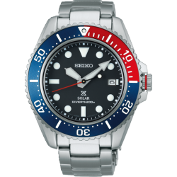 SEIKO PROSPEX HPH ST-ST DIVER SOLAR ZW.WPL. ROOD-BLAUW - 10067785