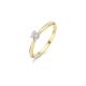 BLUSH 14k BICOLOR SOLITAIRRING 4p KLAUW 4mm ZIRCONIA - 10067788