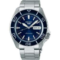 SEIKO "5 SPORTS" HPH ST-ST AUTOMATIC DAY-DATE BLAUW-ZWART - 10067831