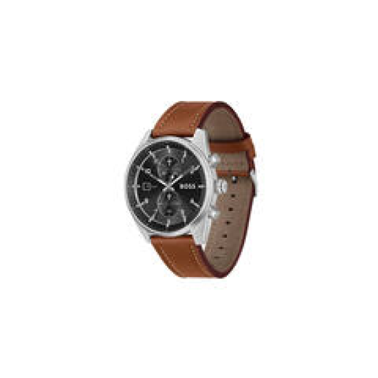 HUGO BOSS "SKYTRAVELLER" HPH ST-ST CHRONOGRAAF ZW.WPL. - 10067884