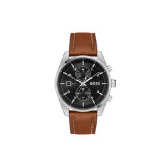 HUGO BOSS "SKYTRAVELLER" HPH ST-ST CHRONOGRAAF ZW.WPL. - 10067884