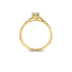 BLUSH 14k GG SOLITAIRRING .40ct MET DIAM. SCHOUDERS .18ct W-Si - 10067900