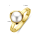 14k GG ZWP RING IN BLOEMVORMIGE ZETTING - 10067912