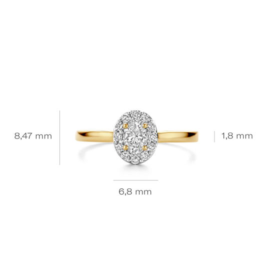 BLUSH 14k GG ROZETRING LG DIAM.25ct + .17ct TW-SI - 10067935