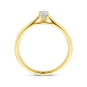 14k GG SOLITAIRRING BAGGUETTE LG DIAM.25ct H-SI - 10067944