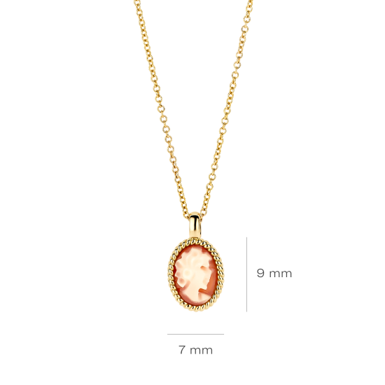 BLUSH 14k GG COLLIER MET CAMEE HANGER MET TORSRAND - 10068082