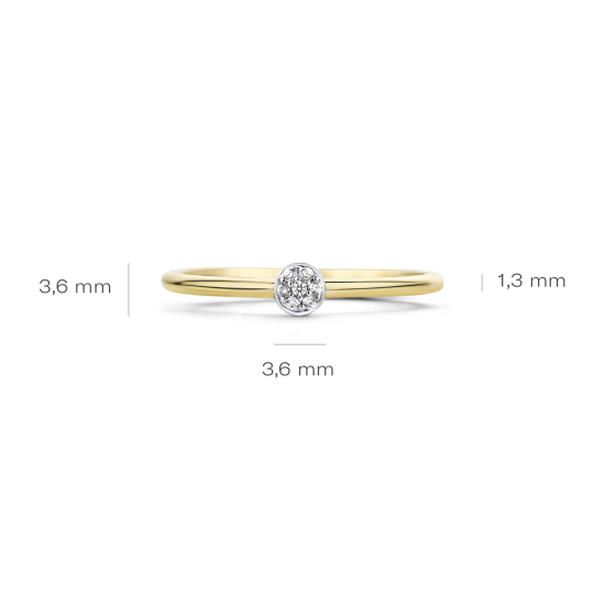 BLUSH 14k GG DRAADRING MET PAVÉ CIRKEL - 10068088