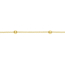 BLUSH 14k GG RONDANKER ARMBAND MET 6 GOUDEN BOLLETJES - 10068105