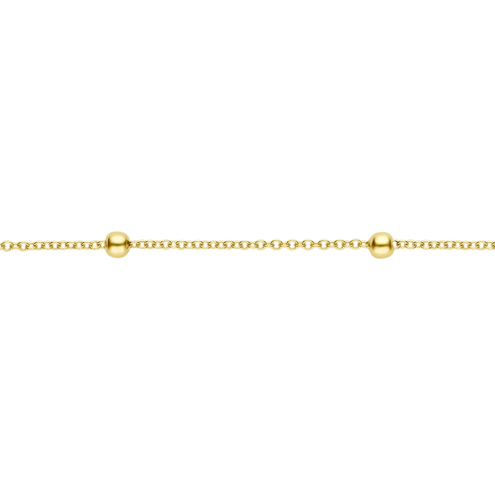 BLUSH 14k GG RONDANKER ARMBAND MET 6 GOUDEN BOLLETJES - 10068105