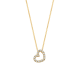 BLUSH 14k GG DRAADANKERCOLLIER 0,8mm MET ZIRKONIA HART HANGER - 10068108