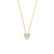 14k GG COLLIER SOLITAIRHANGER MET HARTVORMIGE LG DIAM. 0.50ct W-SI - 10068249