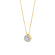 14k GG COLLIER MET ROZETHANGER VAN BRILJANT LG DIAM. 0.22ct W-SI - 10068253