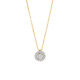 14k GG COLLIER MET ROZETHANGER VAN BRILJANT LG DIAM. 0.22ct W-SI - 10068253