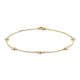 14k GG ARMBAND MET 5 BRILJANT GESLEPEN LG DIAM. 0.37ct W-SI - 10068254