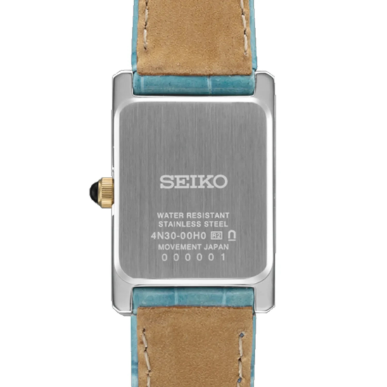 SEIKO RECHHOEKIG DAMESHORLOGE ST-LR WIT PARELMOER WPL. SWR101P1 - 10068475