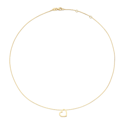 14K GG SWINGING HEART COLLIER - JACKIE - 10068509