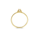 BLUSH 14k GG SOLITAIRRING MET OVALE PERIDOT MET GOUDEN "PARELRAND" - 10068643