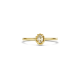 BLUSH 14k GG SOLITAIRRING MET OVALE PERIDOT MET GOUDEN "PARELRAND" - 10068643