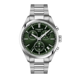 TISSOT "PR100 CHRONOGRAPH" HPH ST-ST GROENE WPL. - 10068672