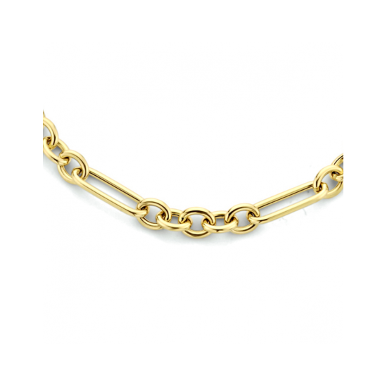 14k GG COLLIER ROND/OVAAL 5+1 OPEN 4mm 42cm - 1006850