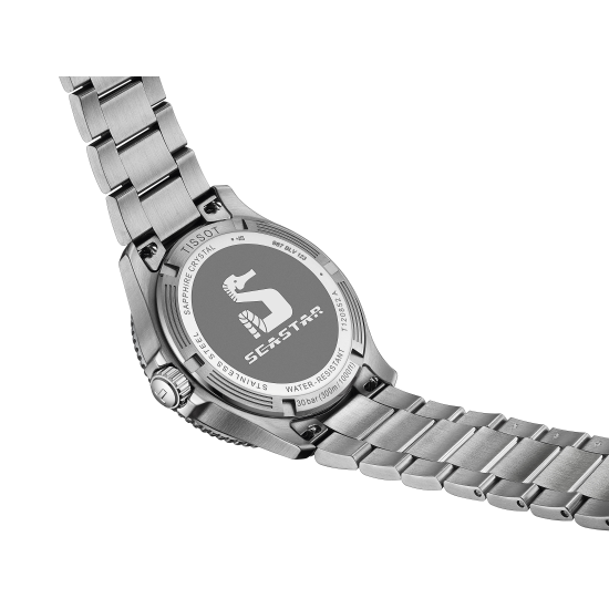 TISSOT "SEASTAR 1000 GMT" QUARTS HPH ST-ST GROEN-ZWARTE LUNETTE T1208521105100 - 10068698